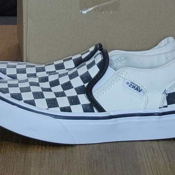 Vans Kids Slip-On Checkerboard Shoe Size 12 - Picture 2 of 9
